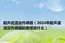 超声式流量传感器（2024年超声波流量传感器的原理是什么）