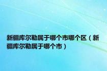 新疆库尔勒属于哪个市哪个区（新疆库尔勒属于哪个市）