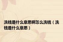 洗钱是什么意思啊怎么洗钱（洗钱是什么意思）