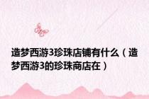 造梦西游3珍珠店铺有什么（造梦西游3的珍珠商店在）