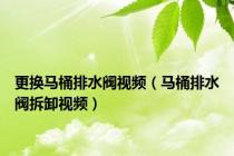 更换马桶排水阀视频（马桶排水阀拆卸视频）