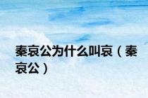 秦哀公为什么叫哀（秦哀公）
