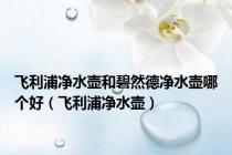 飞利浦净水壶和碧然德净水壶哪个好（飞利浦净水壶）