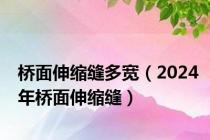 桥面伸缩缝多宽（2024年桥面伸缩缝）