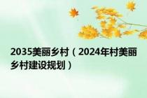 2035美丽乡村（2024年村美丽乡村建设规划）