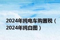 2024年纯电车购置税（2024年纯白图）