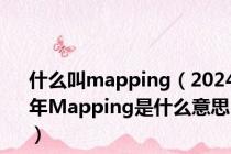 什么叫mapping（2024年Mapping是什么意思）