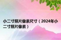 小二寸照片像素尺寸（2024年小二寸照片像素）