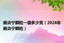 肠炎宁颗粒一袋多少克（2024年肠炎宁颗粒）
