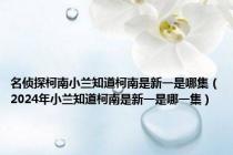名侦探柯南小兰知道柯南是新一是哪集（2024年小兰知道柯南是新一是哪一集）