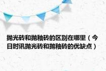 抛光砖和抛釉砖的区别在哪里（今日时讯抛光砖和抛釉砖的优缺点）