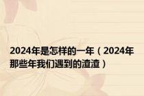 2024年是怎样的一年（2024年那些年我们遇到的渣渣）