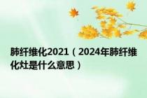 肺纤维化2021（2024年肺纤维化灶是什么意思）