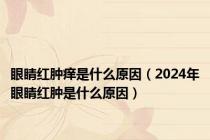 眼睛红肿痒是什么原因（2024年眼睛红肿是什么原因）