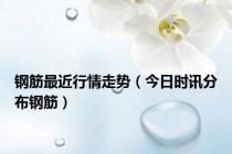 钢筋最近行情走势（今日时讯分布钢筋）