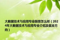 大数据技术与应用专业前景怎么样（2024年大数据技术与应用专业介绍及就业方向）