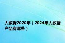 大数据2020年（2024年大数据产品有哪些）