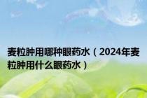 麦粒肿用哪种眼药水（2024年麦粒肿用什么眼药水）