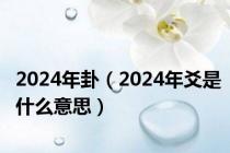 2024年卦（2024年爻是什么意思）
