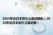 2024年去日本买什么最划算的（2024年去日本买什么最划算）