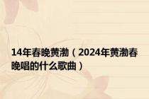 14年春晚黄渤（2024年黄渤春晚唱的什么歌曲）