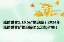 我的世界1.16.5矿物追踪（2024年我的世界矿物追踪怎么添加矿物）