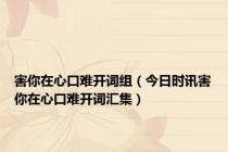 害你在心口难开词组（今日时讯害你在心口难开词汇集）