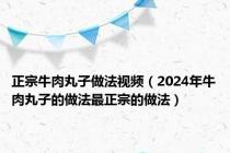正宗牛肉丸子做法视频（2024年牛肉丸子的做法最正宗的做法）