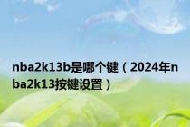 nba2k13b是哪个键（2024年nba2k13按键设置）
