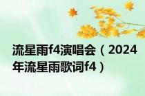 流星雨f4演唱会（2024年流星雨歌词f4）