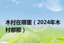 木村在哪里（2024年木村都那）