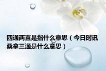 四通两直是指什么意思（今日时讯桑拿三通是什么意思）