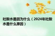 吐酸水是因为什么（2024年吐酸水是什么原因）