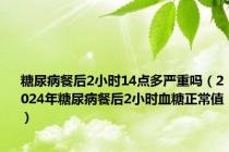 糖尿病餐后2小时14点多严重吗（2024年糖尿病餐后2小时血糖正常值）