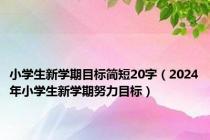 小学生新学期目标简短20字（2024年小学生新学期努力目标）