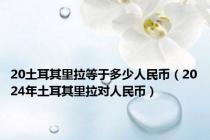 20土耳其里拉等于多少人民币（2024年土耳其里拉对人民币）
