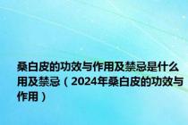 桑白皮的功效与作用及禁忌是什么用及禁忌（2024年桑白皮的功效与作用）