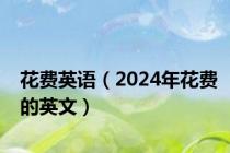 花费英语（2024年花费的英文）