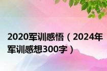 2020军训感悟（2024年军训感想300字）
