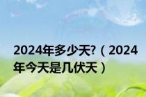 2024年多少天?（2024年今天是几伏天）