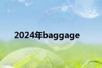 2024年baggage