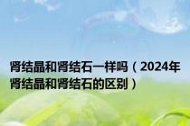 肾结晶和肾结石一样吗（2024年肾结晶和肾结石的区别）