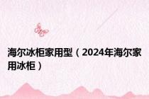 海尔冰柜家用型（2024年海尔家用冰柜）