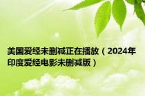 美国爱经未删减正在播放（2024年印度爱经电影未删减版）