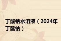 丁酸钠水溶液（2024年丁酸钠）