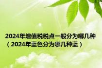 2024年增值税税点一般分为哪几种（2024年蓝色分为哪几种蓝）