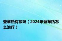 登革热有救吗（2024年登革热怎么治疗）