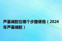 芦荟凝胶在哪个步骤使用（2024年芦荟凝胶）