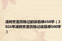 汤姆索亚历险记的读后感450字（2024年汤姆索亚历险记读后感500字）