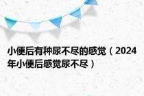小便后有种尿不尽的感觉（2024年小便后感觉尿不尽）